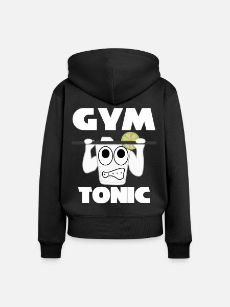 Pull-up Motivation Bodybuilding Gym - Frauen Premium Bio Zip Hoodie - Schwarz