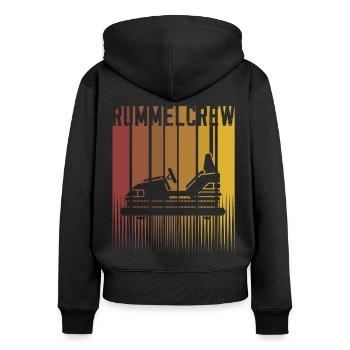 Freizeitpark Kirmes Rummel Autoscooter - Frauen Premium Bio Zip Hoodie - Schwarz - Hinten - Julia (174cm)