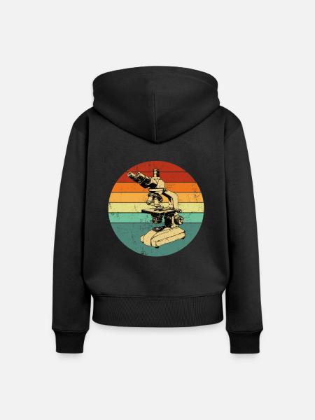 Microscopy Scientist Biologist Microscope - Frauen Premium Bio Zip Hoodie - Schwarz