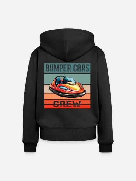 Freizeitpark Kirmes Rummel Autoscooter - Frauen Premium Bio Zip Hoodie - Schwarz