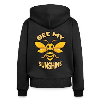 Amoureux des abeilles Apiculteurs Amis de la nature Apiculteurs - Sweat à capuche zippé Premium bio Femme - noir - Dos - Julia (174cm)