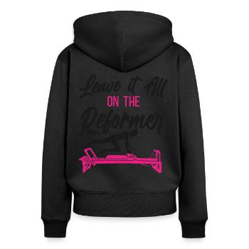 Pilates Instructor Teacher Leave - Frauen Premium Bio Zip Hoodie - Schwarz - Hinten - Julia (174cm)