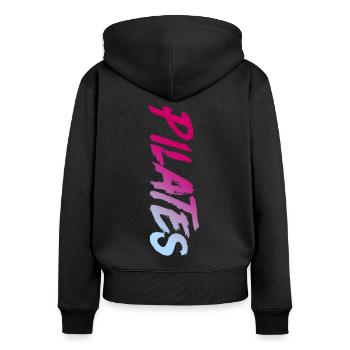 Pilates Instructor Teacher Pilates - Frauen Premium Bio Zip Hoodie - Schwarz - Hinten - Julia (174cm)