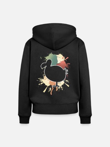Dodo - Frauen Premium Bio Zip Hoodie - Schwarz