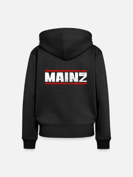 Mainz - Frauen Premium Bio Zip Hoodie - Schwarz
