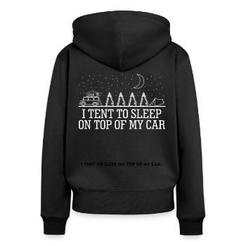 Tente de toit camping-car tout-terrain - Sweat à capuche zippé Premium bio Femme - noir - Dos - Julia (174cm)