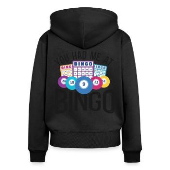 Bingo Player Girl You Had Me At - Frauen Premium Bio Zip Hoodie - Schwarz - Hinten - Julia (174cm)