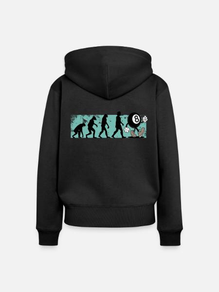 Billard Evolution Snooker - Frauen Premium Bio Zip Hoodie - Schwarz