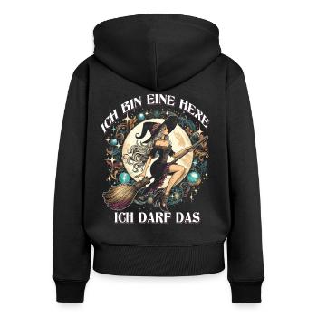 I'm a witch, I'm allowed to do that - Women's Premium Organic Zip Hoodie - black - Back - Julia (174cm)