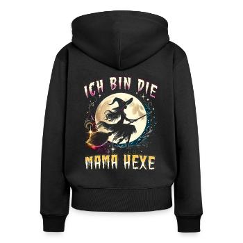 I'm the Mama Witch - Women's Premium Organic Zip Hoodie - black - Back - Julia (174cm)