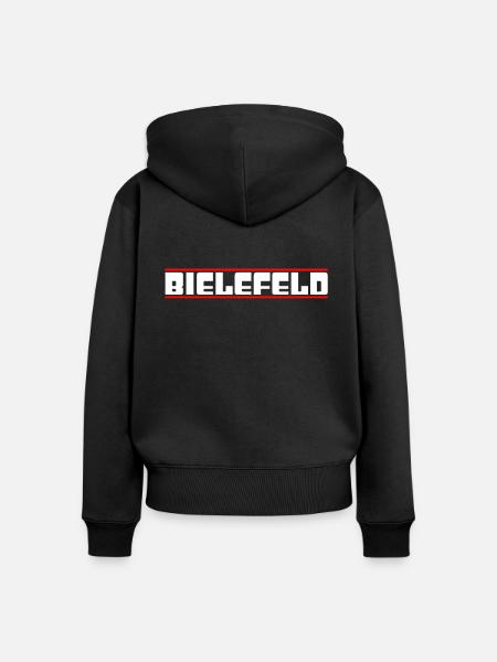 Bielefeld - Frauen Premium Bio Zip Hoodie - Schwarz