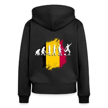 Belgium Belgique Belgie Belgium Brussels Football - Women's Premium Organic Zip Hoodie - black - Back - Julia (174cm)