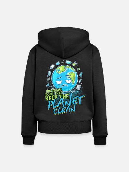 Umweltschutz Umweltschützer Recyceln - Frauen Premium Bio Zip Hoodie - Schwarz