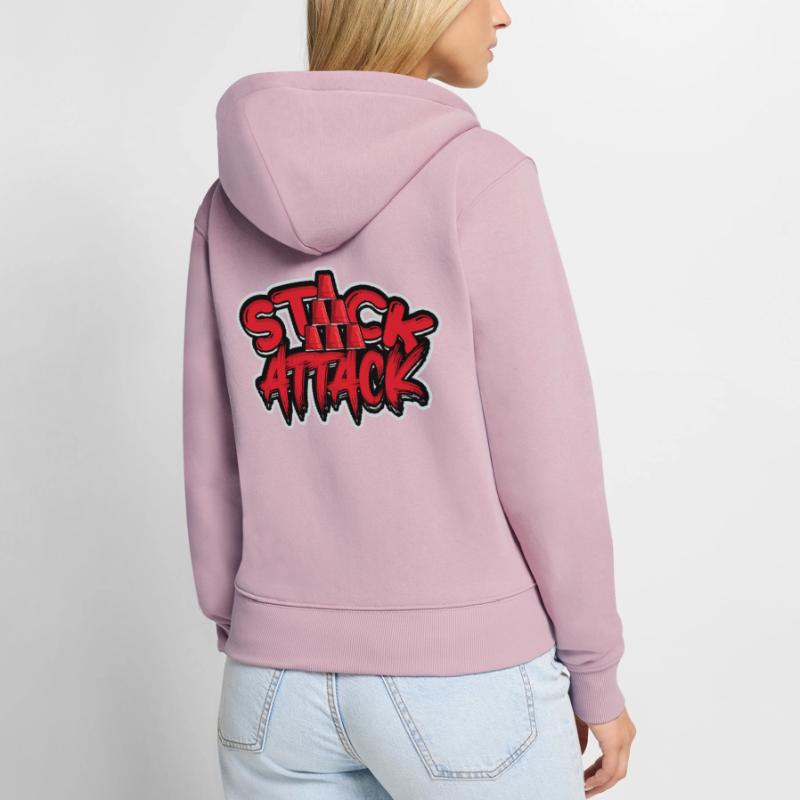 Stack Attack Speed Stacker Empilage de tasses Sweat à capuche zippé Premium bio Femme