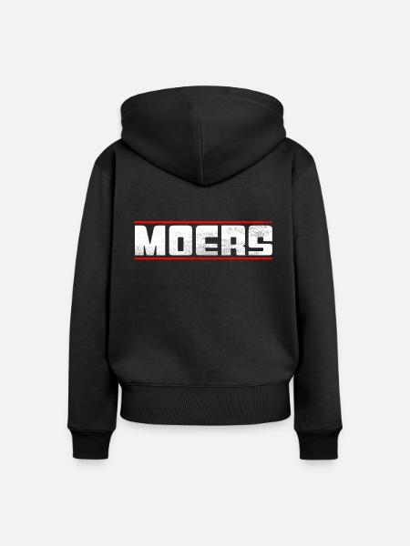Moers - Frauen Premium Bio Zip Hoodie - Schwarz