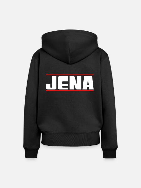 Jena - Frauen Premium Bio Zip Hoodie - Schwarz