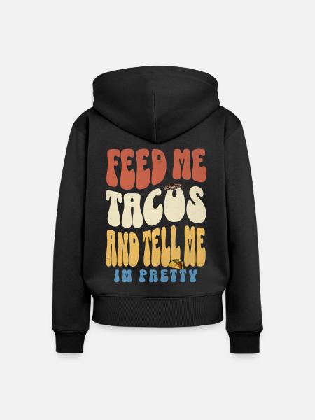 Tacos - Frauen Premium Bio Zip Hoodie - Schwarz