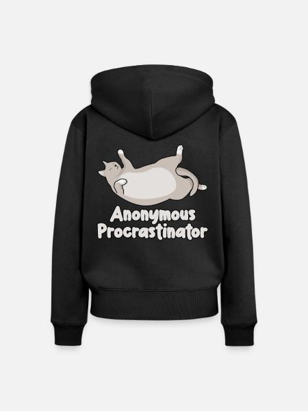 Cat Procrastinators Procrastinating Cats - Frauen Premium Bio Zip Hoodie - Schwarz