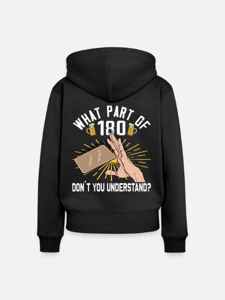 Bierdeckel Umdrehen Spiel Bier - Frauen Premium Bio Zip Hoodie - Schwarz