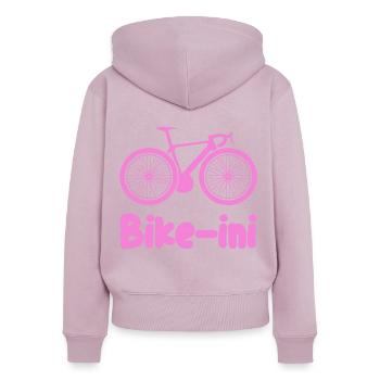 Bike Bicycle Cyclists Bicycles - Frauen Premium Bio Zip Hoodie - Altrosa - Hinten - Julia (174cm)