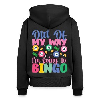 Bingo Player Out Of My Way I'm - Frauen Premium Bio Zip Hoodie - Schwarz - Hinten - Julia (174cm)