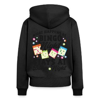 Bingo Player What Happens At Bingo - Frauen Premium Bio Zip Hoodie - Schwarz - Hinten - Julia (174cm)