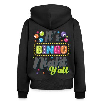 Bingo Player C’est la soirée bingo - Sweat à capuche zippé Premium bio Femme - noir - Dos - Julia (174cm)