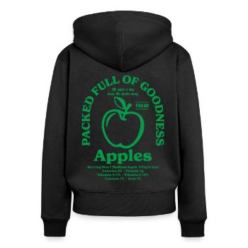 Apple Nutritional - Women's Premium Organic Zip Hoodie - black - Back - Julia (174cm)