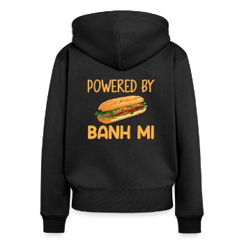 Banh Mi Vietnamese Food - Frauen Premium Bio Zip Hoodie - Schwarz - Hinten - Julia (174cm)