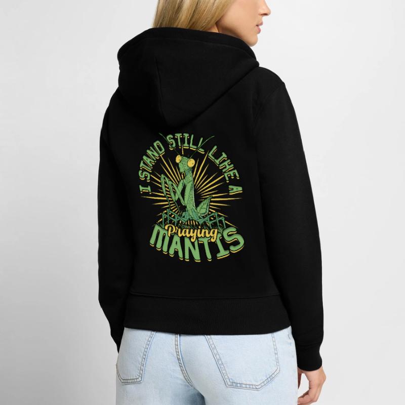 Praying mantis Mantis Mantis Mantis Mantis Women's Premium Organic Zip Hoodie