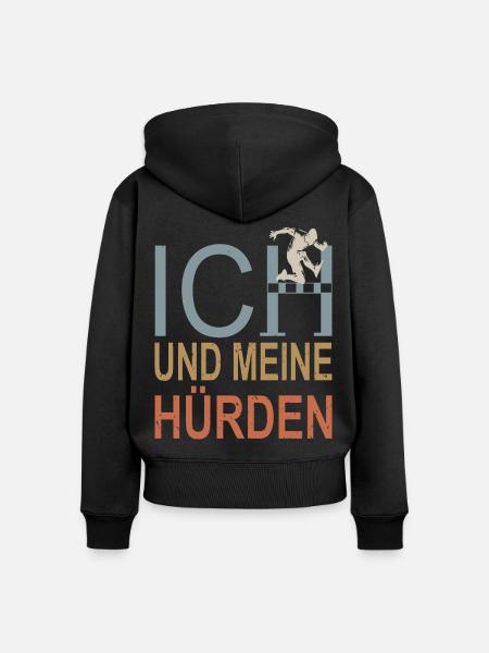 Hindernislauf Leichtathlet Hürdenläufer - Frauen Premium Bio Zip Hoodie - Schwarz