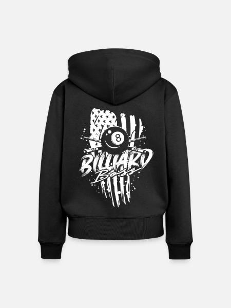 8-Ball Billard - Frauen Premium Bio Zip Hoodie - Schwarz