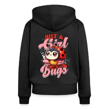 Ladybug Entomology Entomologist - Women's Premium Organic Zip Hoodie - black - Back - Julia (174cm)