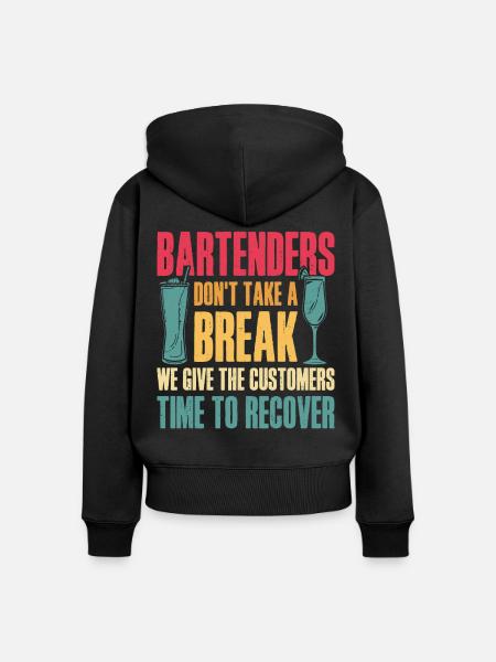 Bartender Mixologist Bartenders - Frauen Premium Bio Zip Hoodie - Schwarz