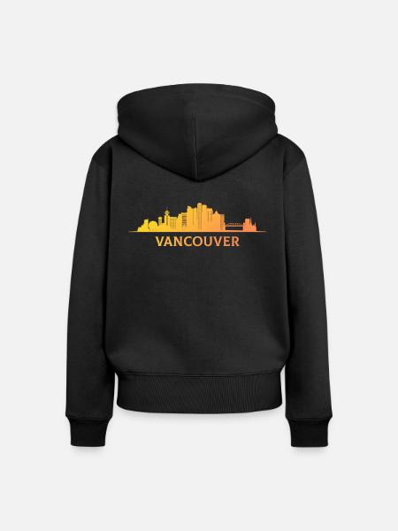 Vancouver Canada, canadian - Frauen Premium Bio Zip Hoodie - Schwarz