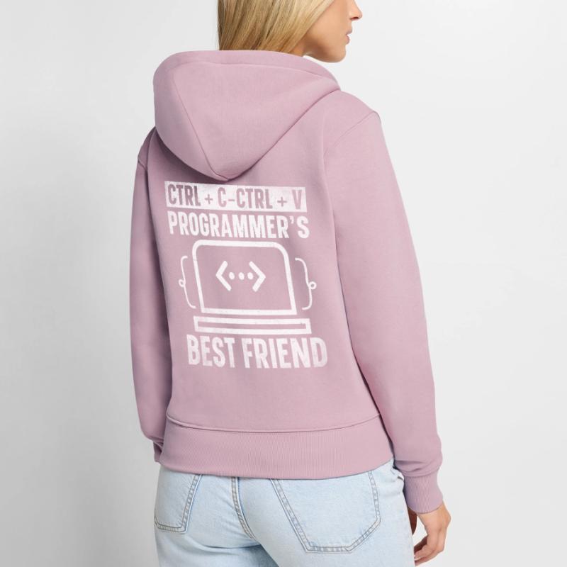 Programmierer Informatiker Computer Nerd Geschenk Frauen Premium Bio Zip Hoodie