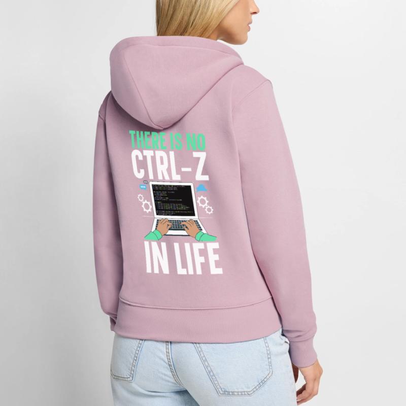 Programmierer Informatiker Computer Nerd Geschenk Frauen Premium Bio Zip Hoodie