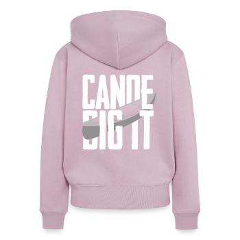 Canoe Water Sports Rowing Paddle - Women's Premium Organic Zip Hoodie - dusky pink - Back - Julia (174cm)