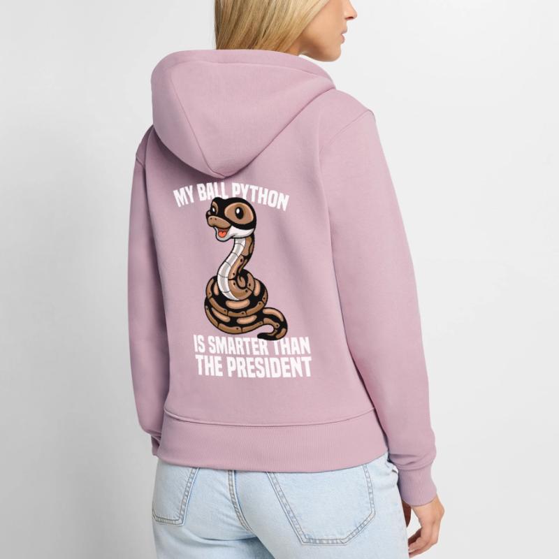 Boule de banane Python Herpétologiste Boule de corail Sweat à capuche zippé Premium bio Femme