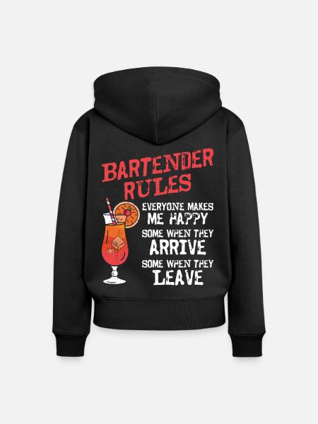 Bartender Mixologist Bartender - Frauen Premium Bio Zip Hoodie - Schwarz