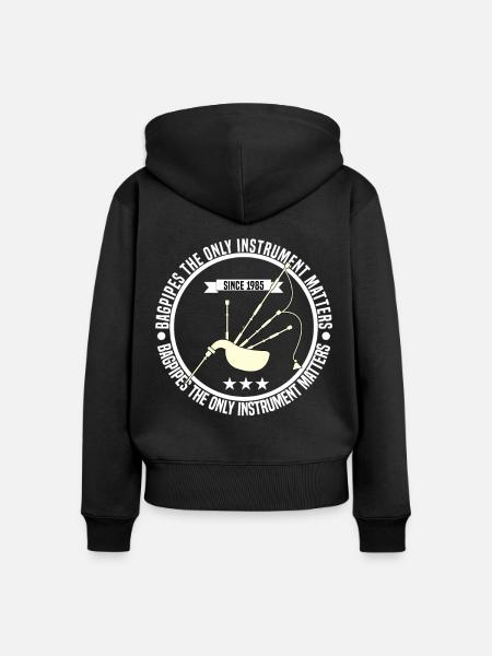 bagpipes - Frauen Premium Bio Zip Hoodie - Schwarz