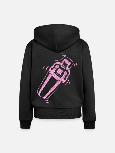 Bartender Mixologist Shaker - Frauen Premium Bio Zip Hoodie - Schwarz