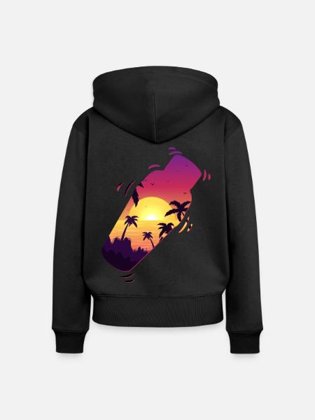 Bartender Mixologist Shaker Sunset - Frauen Premium Bio Zip Hoodie - Schwarz
