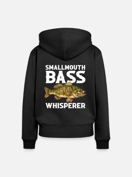 Smallmouth bass - Frauen Premium Bio Zip Hoodie - Schwarz