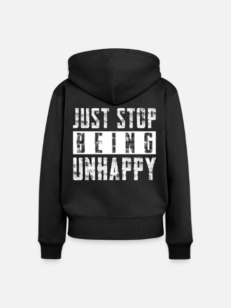 Sarcasm Misanthrope Sarcasm - Frauen Premium Bio Zip Hoodie - Schwarz