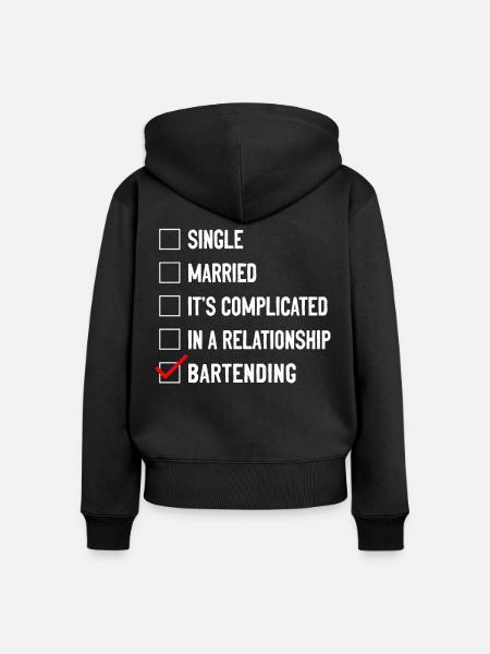 Bartender Mixologist Single - Frauen Premium Bio Zip Hoodie - Schwarz