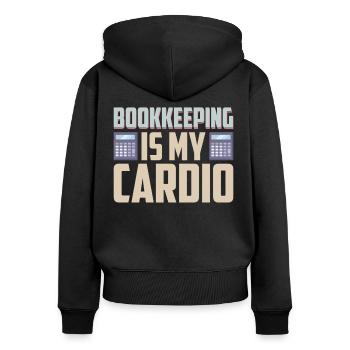 Buchhaltung Finanzbuchhalter Buchhalter Beruf - Frauen Premium Bio Zip Hoodie - Schwarz - Hinten - Julia (174cm)