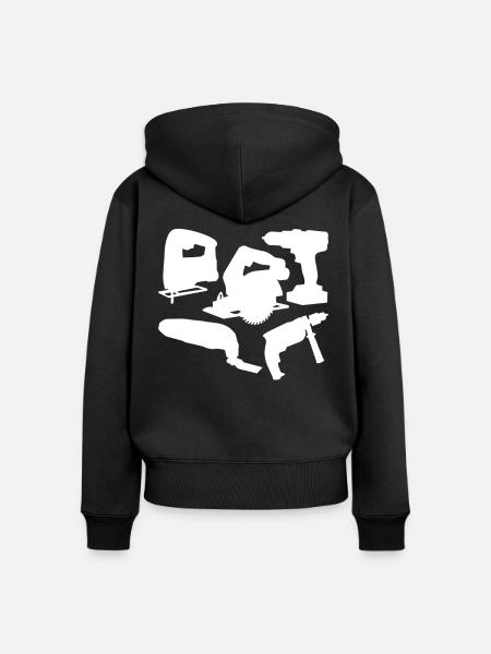 Power Tools Electric Tools Tool - Frauen Premium Bio Zip Hoodie - Schwarz