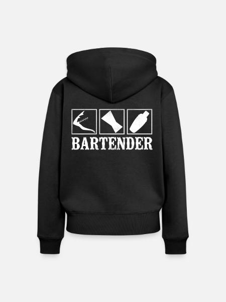 Bartender Mixologist Bartender - Frauen Premium Bio Zip Hoodie - Schwarz