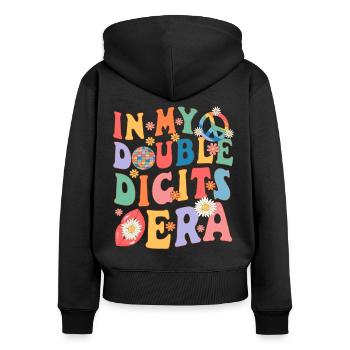 10 Years Old 10th Birthday - Women's Premium Organic Zip Hoodie - black - Back - Julia (174cm)